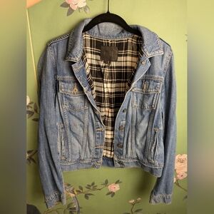 Paige Denim Jacket With A Plaid Flannel Lining